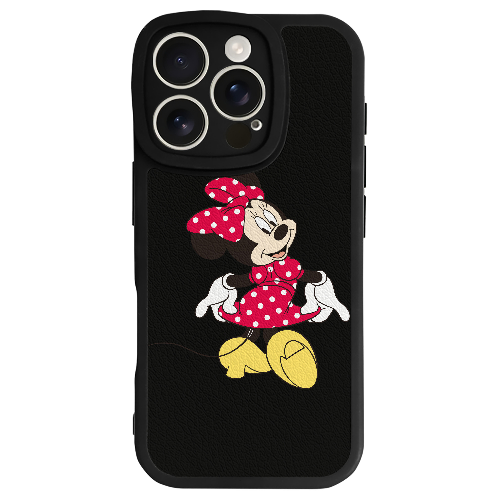 （画像用） ミッキーマウス Mickey Mouse 【iPhone 16シリーズ対応】シリコンスマホケース（レザー調） 材質：シリコン